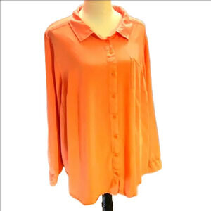 Torrid size 4 (4X) (see chart in photo) Mulled Pink Long Sleeve Button Down Top